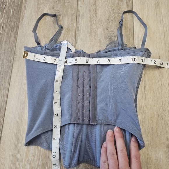 Urban Outfitters Out From Under Modern Love Corset Bra Top Blue Women's Small - Picture 2 of 9